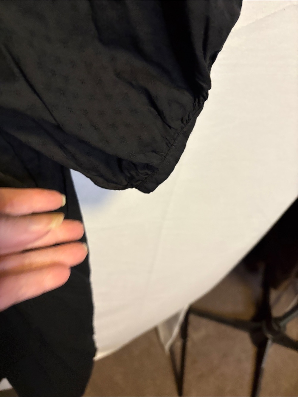 Universal Thread Black Maxi Dress with Balloon Sleeves - Picture 3 of 11